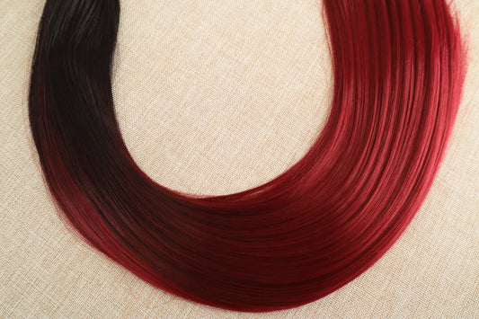 Bone Straight Braiding Hair – Black to Cherry (Tbug)