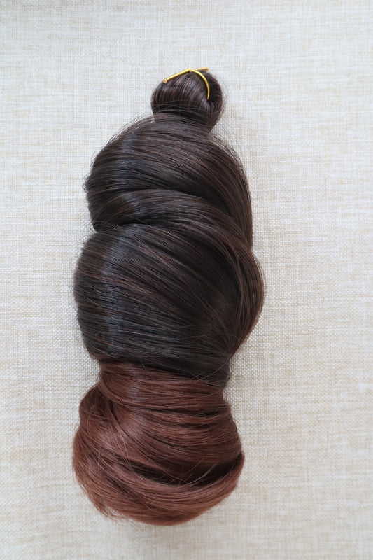 French Curl Braiding Hair – Dark Auburn Ombre (T33)
